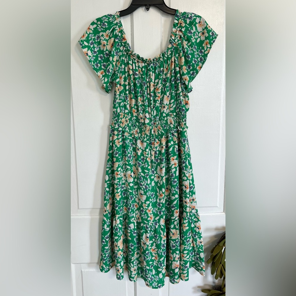 Sienna sky green floral dress